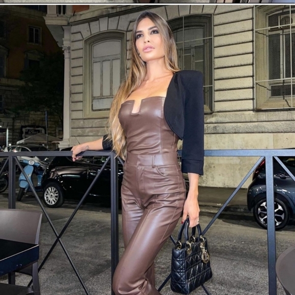 NWT Zara Faux Leather Pants With Slit - Picture 8 of 13